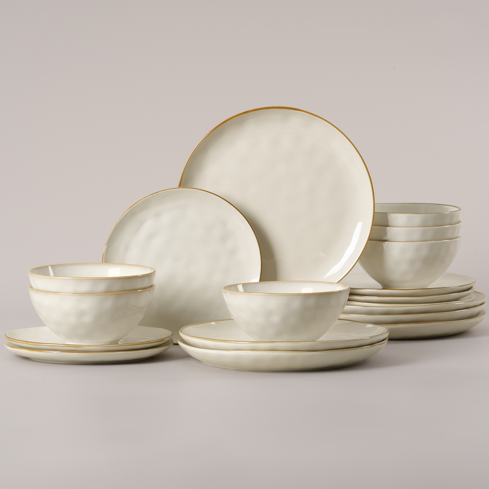 Richmount Ocean Round 18 Piece Dinnerware Sets, Plates and Bowls Set Set for 6 - Image 8