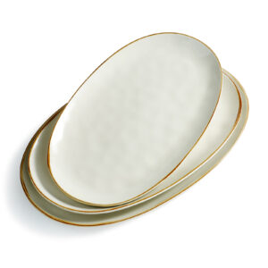 Ocean Series 3 Pieces Serving Platter Set, Oval