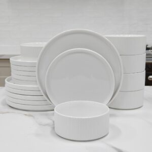18-piece set, tableware for 6 people, tableware combination, bowl and plate