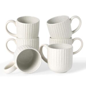 Starlight Series 6 Pieces Mug Set,  Double Reactive Glaze, Sturdy & Stackable